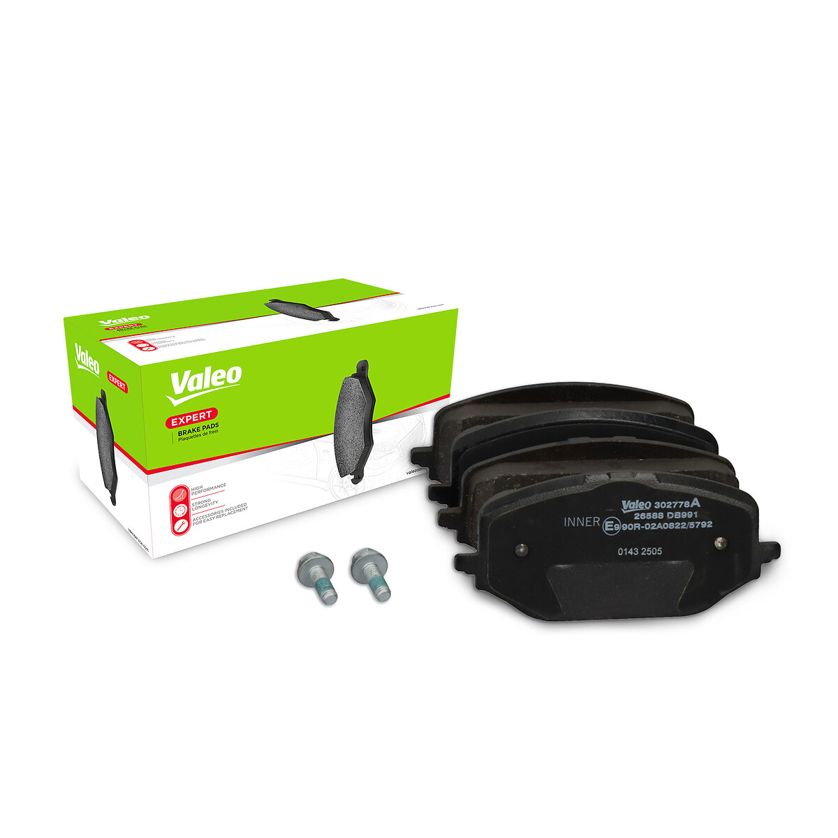 Jeu de 4 plaquettes de frein VALEO ref. 302778A